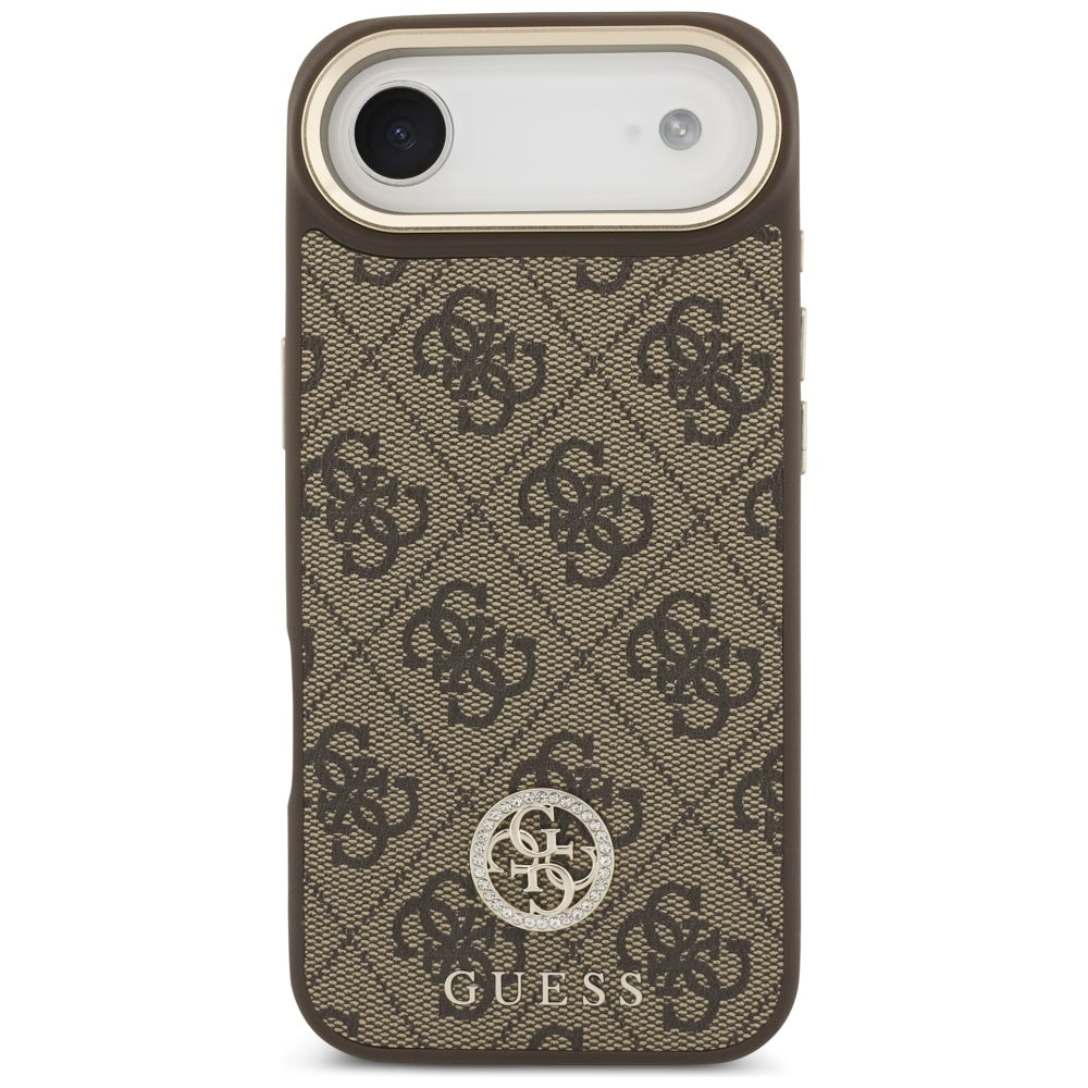 Guess 4G Strass Logo MagSafe Dėklas, skirtas iPhone Air – rudas