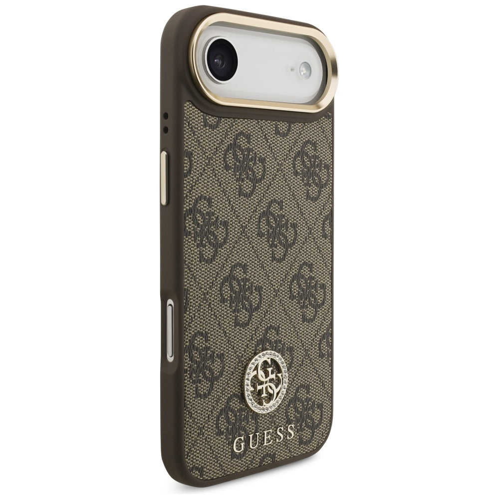 Guess 4G Strass Logo MagSafe Dėklas, skirtas iPhone Air – rudas