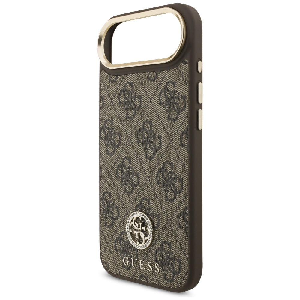 Guess 4G Strass Logo MagSafe Dėklas, skirtas iPhone Air – rudas