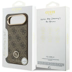 Guess 4G Strass Logo MagSafe Dėklas, skirtas iPhone Air – rudas