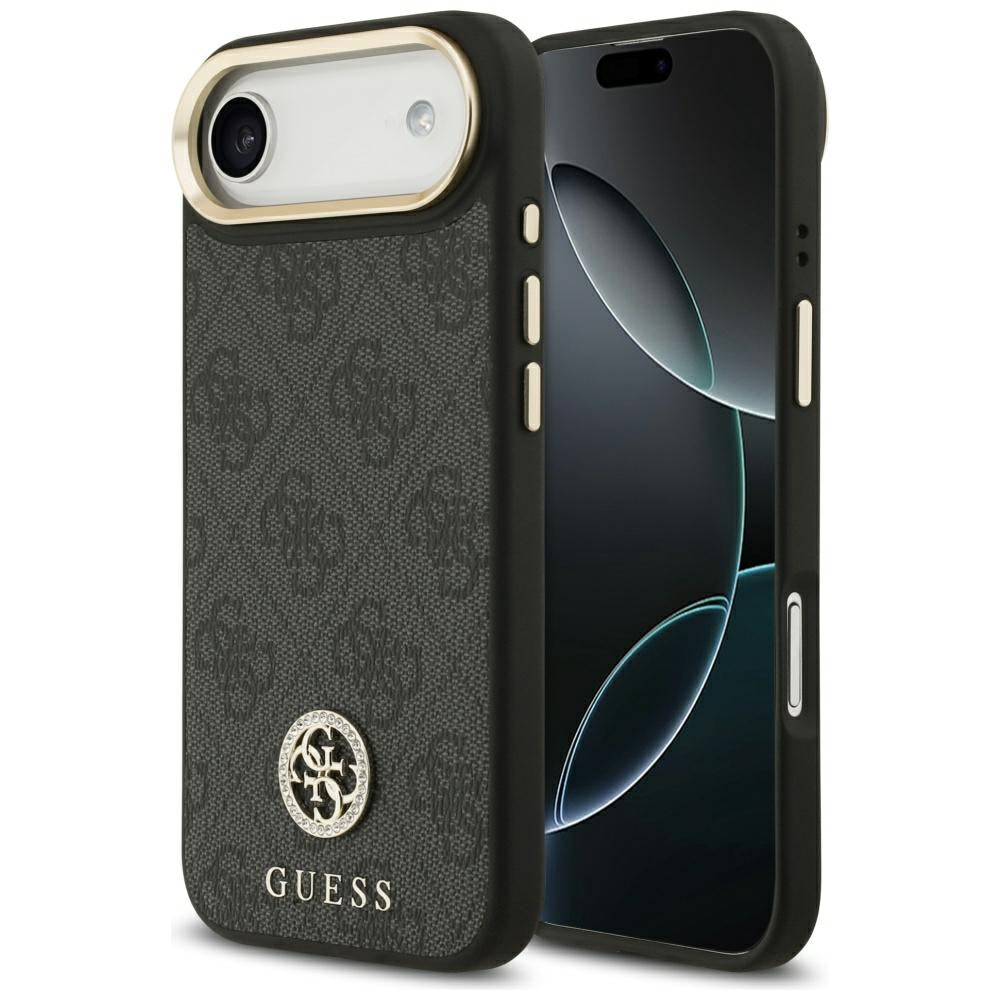 Guess 4G Strass Logo MagSafe dėklas, skirtas iPhone Air - juodas