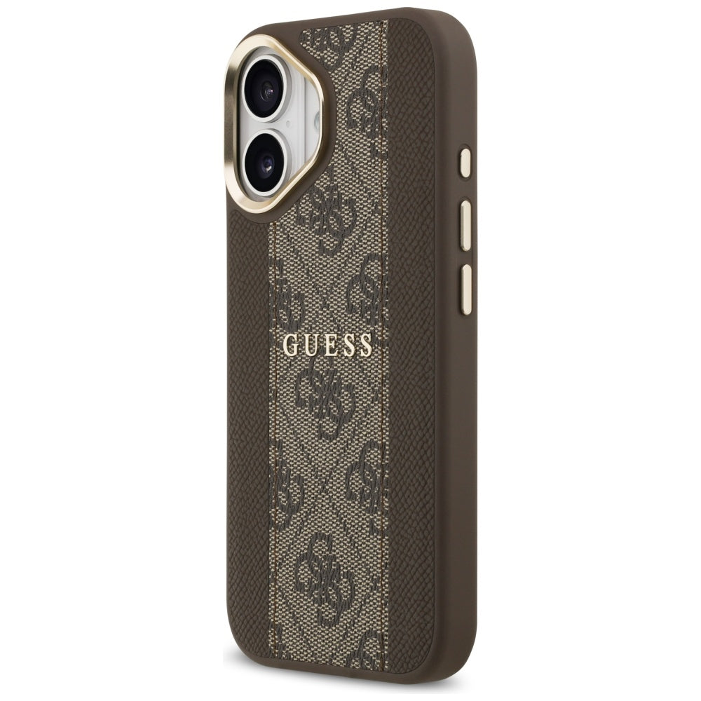 Guess 4G Stripe MagSafe dėklas iPhone 17 - rudas