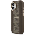 Guess 4G Stripe MagSafe dėklas iPhone 17 - rudas