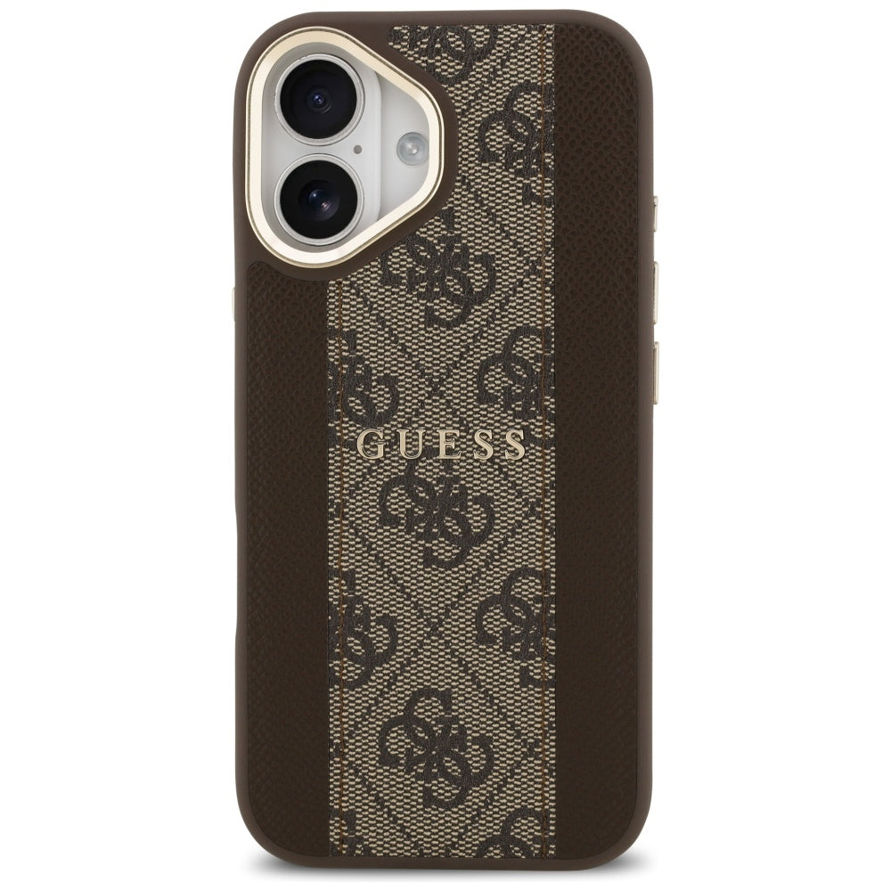 Guess 4G Stripe MagSafe dėklas iPhone 17 - rudas