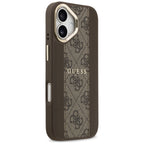 Guess 4G Stripe MagSafe dėklas iPhone 17 - rudas