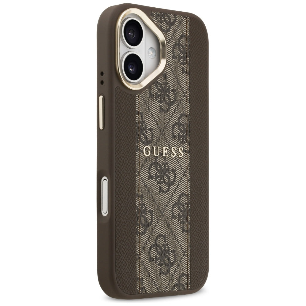 Guess 4G Stripe MagSafe dėklas iPhone 17 - rudas