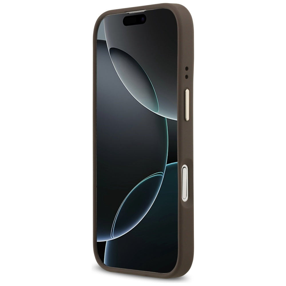 Guess 4G Stripe MagSafe dėklas iPhone 17 - rudas