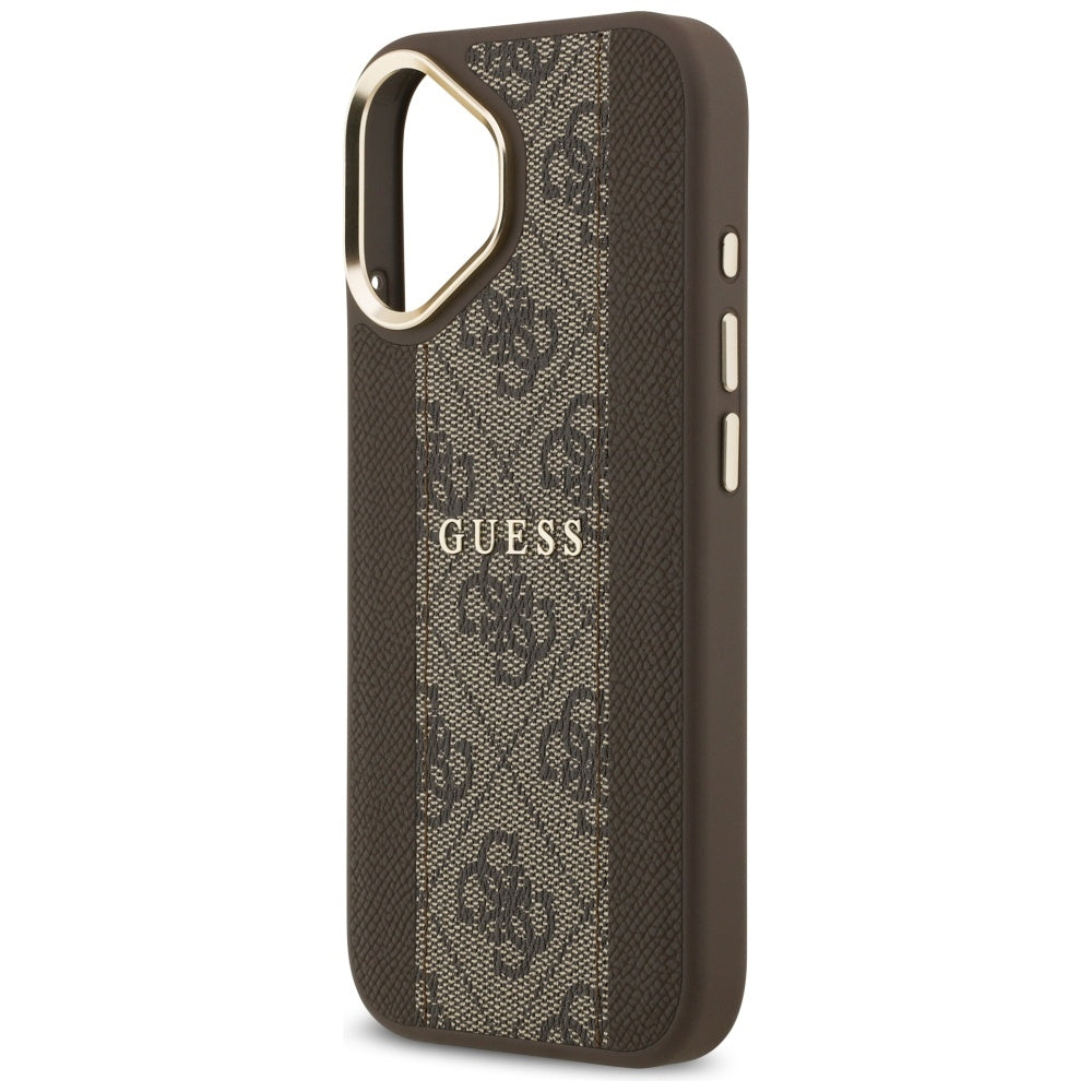 Guess 4G Stripe MagSafe dėklas iPhone 17 - rudas