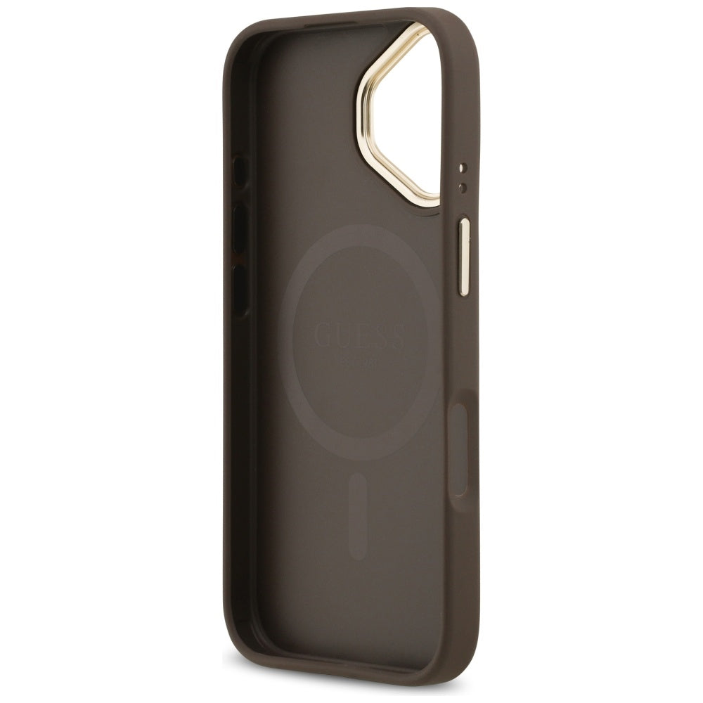 Guess 4G Stripe MagSafe dėklas iPhone 17 - rudas