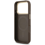 Guess 4G Stripe MagSafe dėklas, skirtas iPhone 17 Pro - ruda