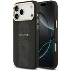 Guess 4G Stripe MagSafe dėklas iPhone 17 Pro Max - juodas -- iPhone 17 Pro Max