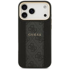 Guess 4G Stripe MagSafe dėklas iPhone 17 Pro Max - juodas -- iPhone 17 Pro Max