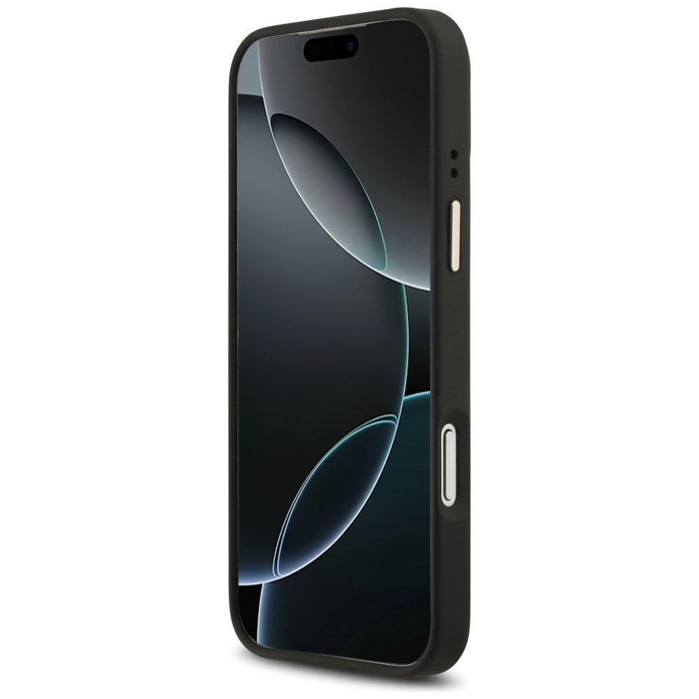 Guess 4G Stripe MagSafe dėklas iPhone 17 Pro Max - juodas -- iPhone 17 Pro Max