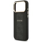 Guess 4G Stripe MagSafe dėklas iPhone 17 Pro Max - juodas -- iPhone 17 Pro Max