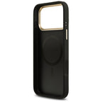 Guess 4G Stripe MagSafe dėklas iPhone 17 Pro Max - juodas -- iPhone 17 Pro Max