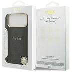 Guess 4G Stripe MagSafe dėklas iPhone 17 Pro Max - juodas -- iPhone 17 Pro Max
