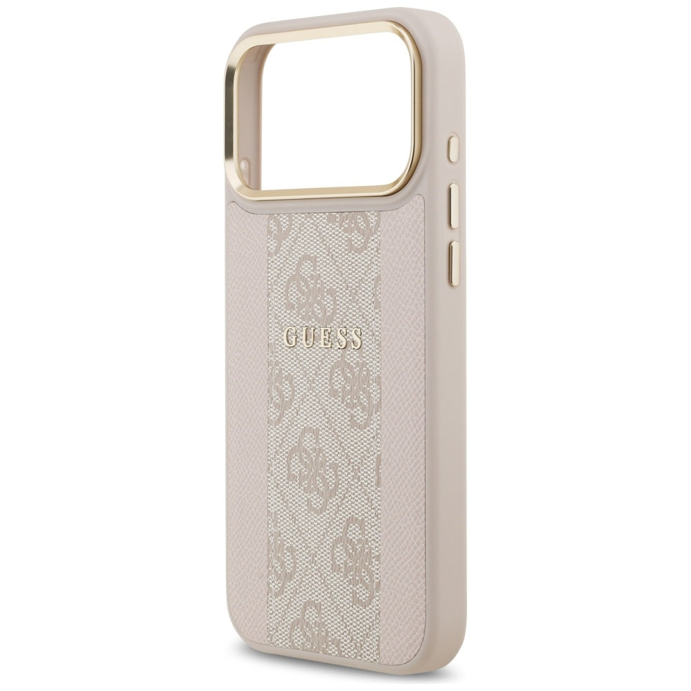 Guess 4G Stripe MagSafe dėklas iPhone 17 Pro Max - Rožinis -- iPhone 17 Pro Max