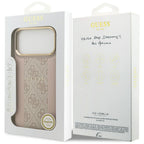 Guess 4G Stripe MagSafe dėklas iPhone 17 Pro Max - Rožinis -- iPhone 17 Pro Max
