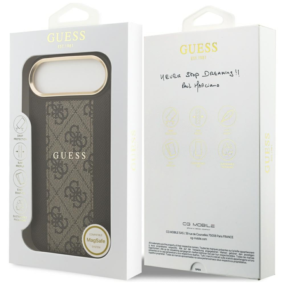 Guess 4G Stripe MagSafe dėklas iPhone Air - rudas