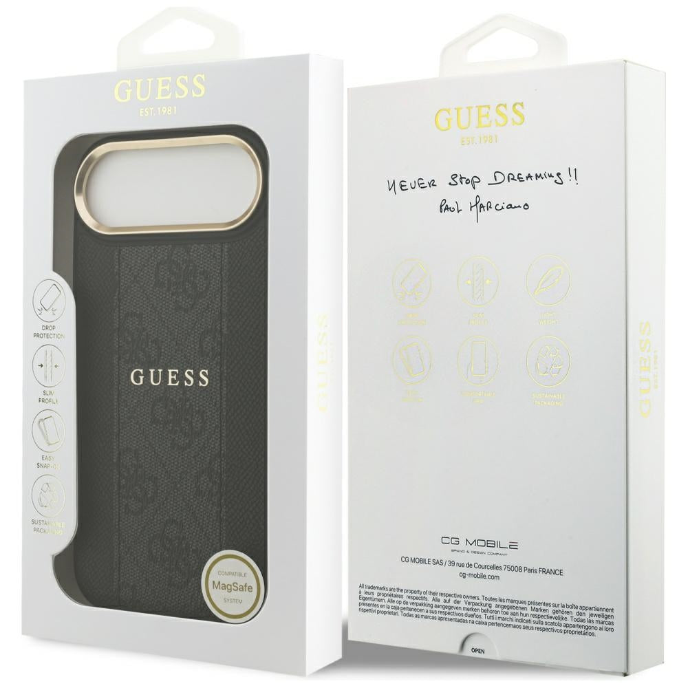 Guess 4G Stripe MagSafe dėklas iPhone Air - juodas