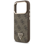 Guess 4G Triangle Logo MagSafe dėklas iPhone 17 Pro - Ruda ir Auksinė -- iPhone 17 Pro