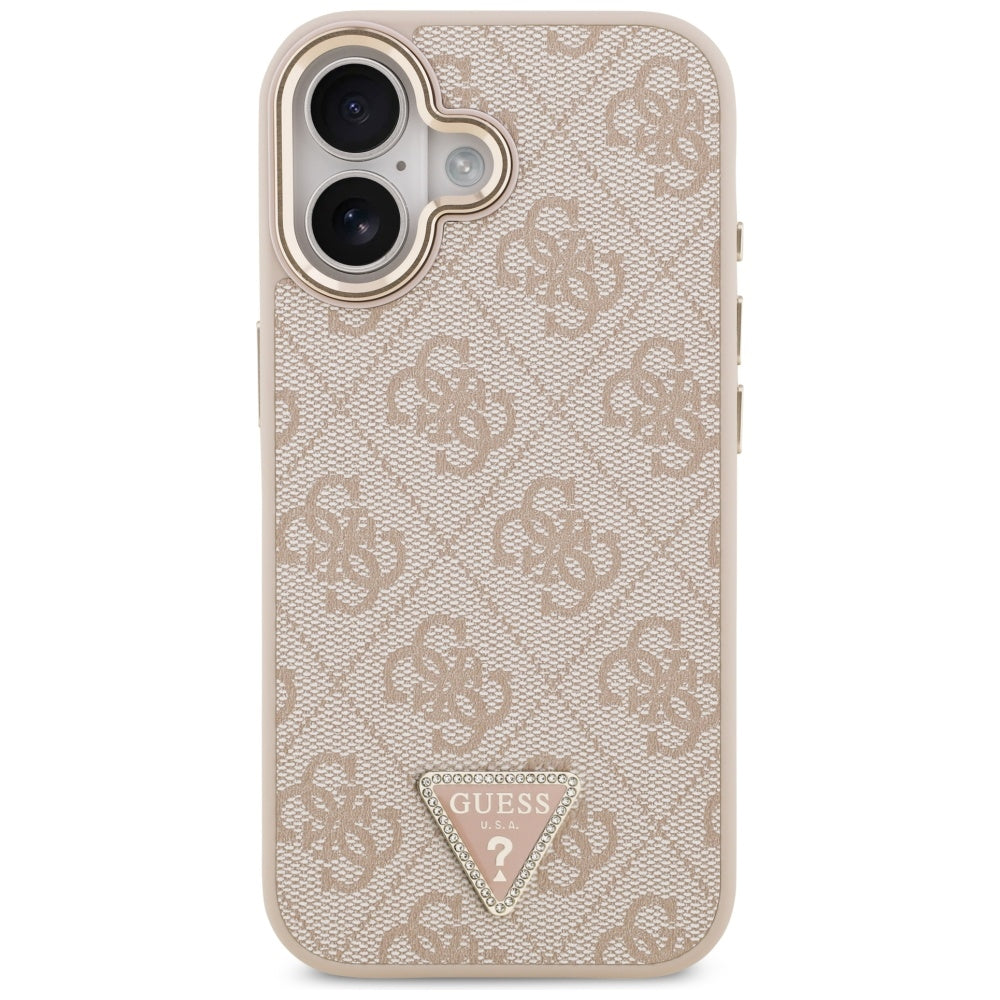 Guess 4G Triangle Logo MagSafe dėklas iPhone 17 - rožinio aukso spalvos -- iPhone 17