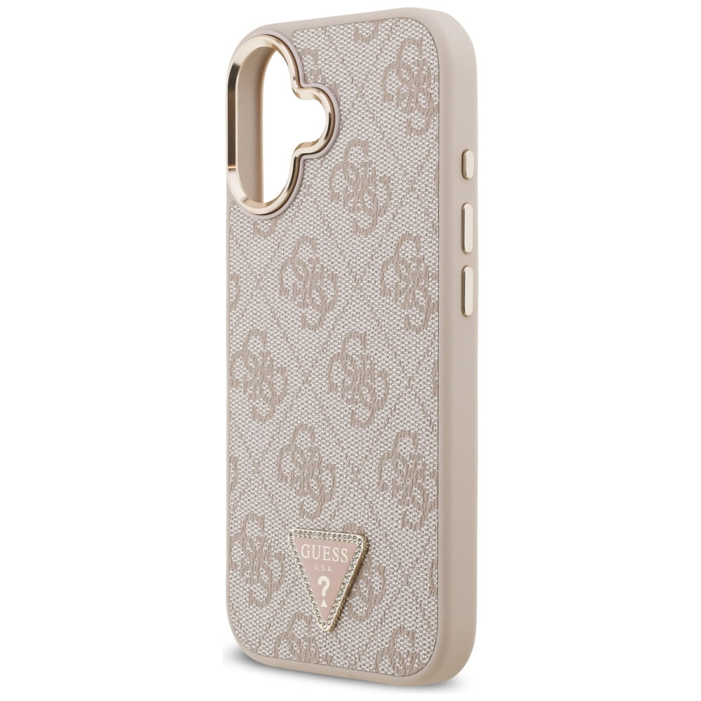 Guess 4G Triangle Logo MagSafe dėklas iPhone 17 - rožinio aukso spalvos -- iPhone 17