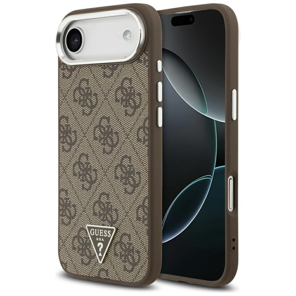 Guess 4G Triangle Logo MagSafe dėklas, skirtas iPhone Air - rudas