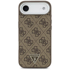 Guess 4G Triangle Logo MagSafe dėklas, skirtas iPhone Air - rudas