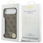 Guess 4G Triangle Logo MagSafe dėklas, skirtas iPhone Air - rudas