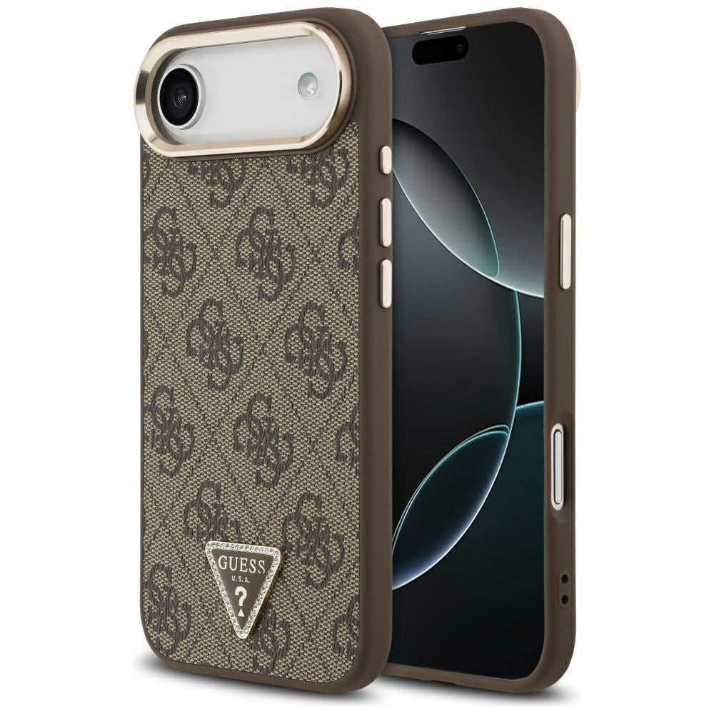 Guess 4G trikampis logotipas MagSafe iPhone Air Brown dėklas – auksinis -- Cell phone cases and covers