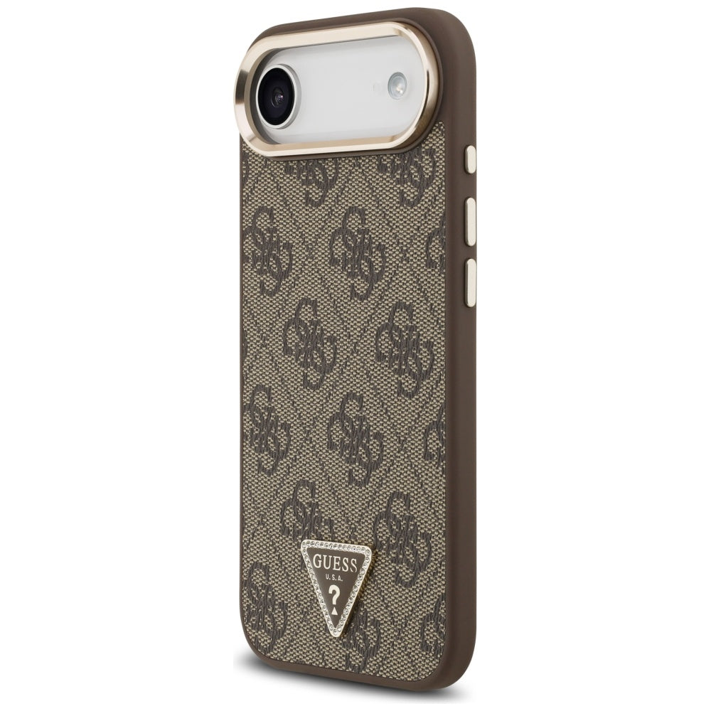 Guess 4G trikampis logotipas MagSafe iPhone Air Brown dėklas – auksinis -- Cell phone cases and covers