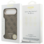 Guess 4G trikampis logotipas MagSafe iPhone Air Brown dėklas – auksinis -- Cell phone cases and covers