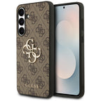 Guess Big 4G Classic Logo dėklas Samsung Galaxy S25 FE - rudas -- Samsung Galaxy S25 FE