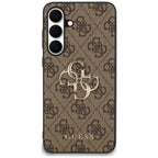Guess Big 4G Classic Logo dėklas Samsung Galaxy S25 FE - rudas -- Samsung Galaxy S25 FE