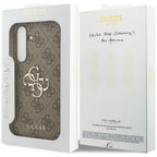 Guess Big 4G Classic Logo dėklas Samsung Galaxy S25 FE - rudas -- Samsung Galaxy S25 FE