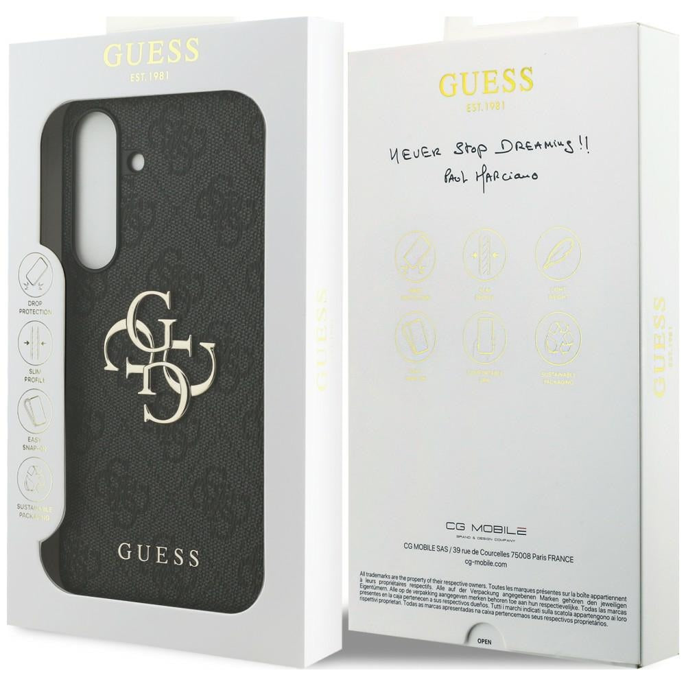 Guess Big 4G Classic Logo dėklas Samsung Galaxy S25 FE - juodas -- Samsung Galaxy S25 FE