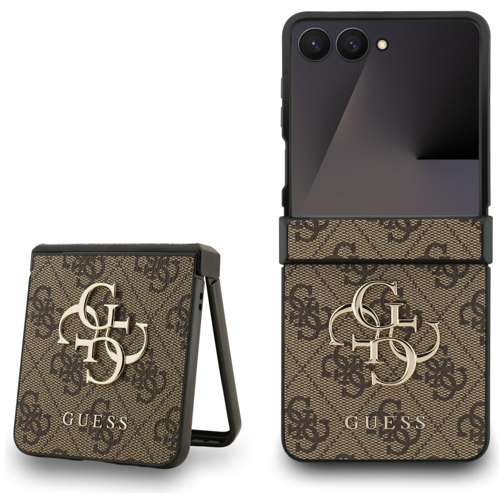 Guess Big 4G dėklas Samsung Galaxy Z Flip7 – rudas