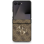 Guess Big 4G dėklas Samsung Galaxy Z Flip7 – rudas