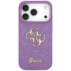 Guess blizgus dėklas iPhone 17 Pro – violetinis -- iPhone 17 Pro