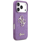 Guess blizgus dėklas iPhone 17 Pro – violetinis -- iPhone 17 Pro