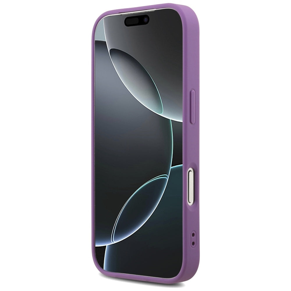 Guess blizgus dėklas iPhone 17 Pro – violetinis -- iPhone 17 Pro