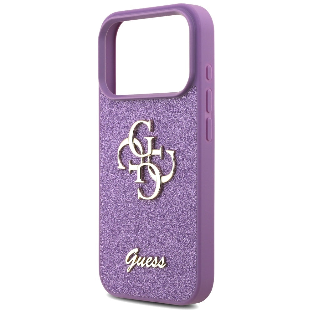 Guess blizgus dėklas iPhone 17 Pro – violetinis -- iPhone 17 Pro