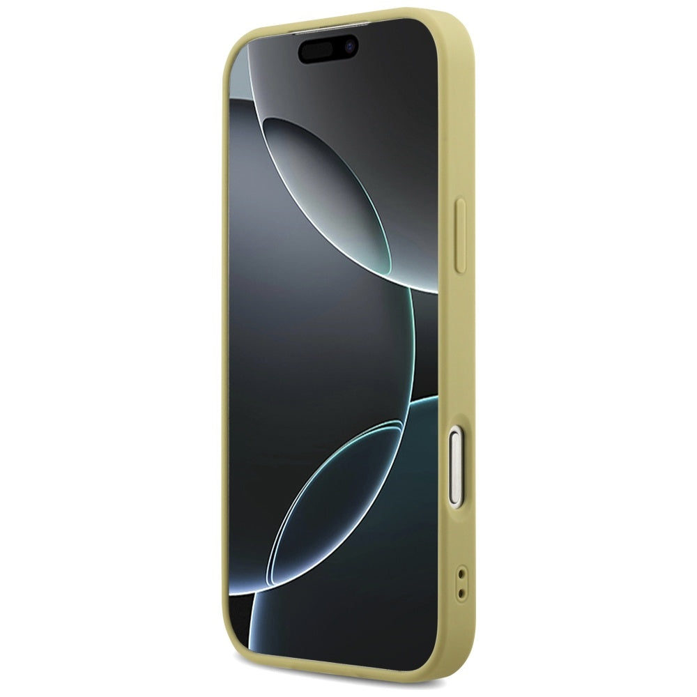 Guess blizgus dėklas iPhone 17 Pro Max – auksinis