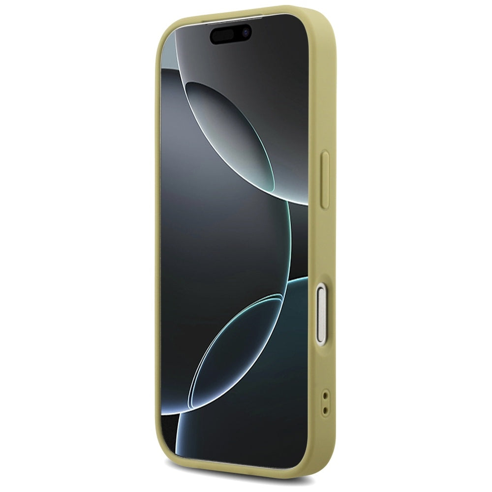 Guess blizgus 4G dėklas iPhone 17 Pro – auksinis