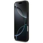 Guess Grained Big 4G & Classic Logo dėklas, skirtas iPhone 17 Pro Max - juodas