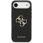 Guess dėklas iPhone Air – juodas (eko oda) -- iPhone Air