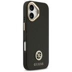 Guess Grained Strass Logo MagSafe dėklas iPhone 17 - juodas