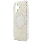 Guess IML Flowers Electro Pearl Strap MagSafe dėklas iPhone 17 - Baltas -- iPhone 17