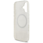 Guess IML Flowers Electro Pearl Strap MagSafe dėklas iPhone 17 - Baltas -- iPhone 17